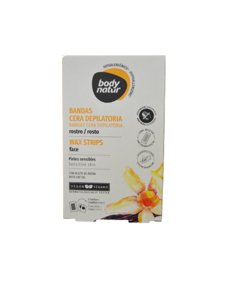 BODY NATUR BANDAS DEPIL. FACIALES SENSIBLE 12 UNDS